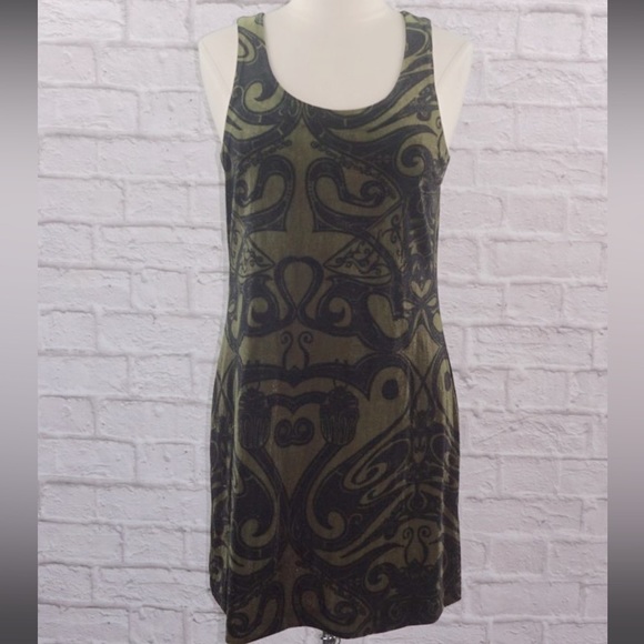 Betsey Johnson Dresses & Skirts - 🌿🐈⬛Betsey Johnson Vintage Y2K 90’s 2000’s Velvet Green Black Dress Size Large